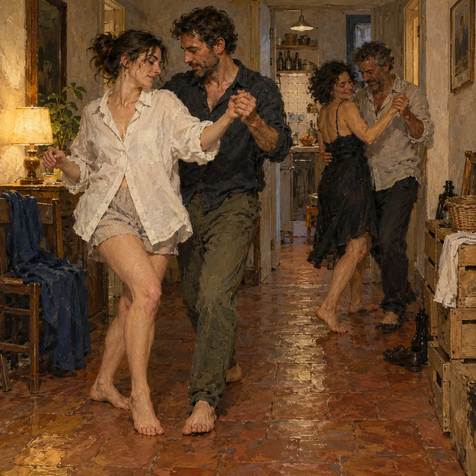 Ilustración de la canción · Tres pasos y la vuelta